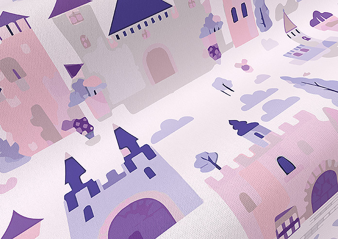 Magic Castle, Fairy Purple - Roman Blind - Image 4